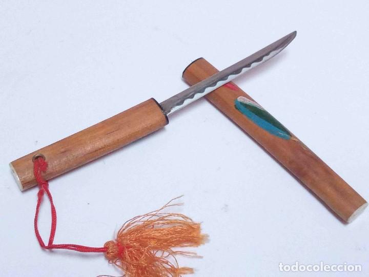 Escriban&iacute;a: Abrecartas con funda de madera aprox. 16cm - Foto 1