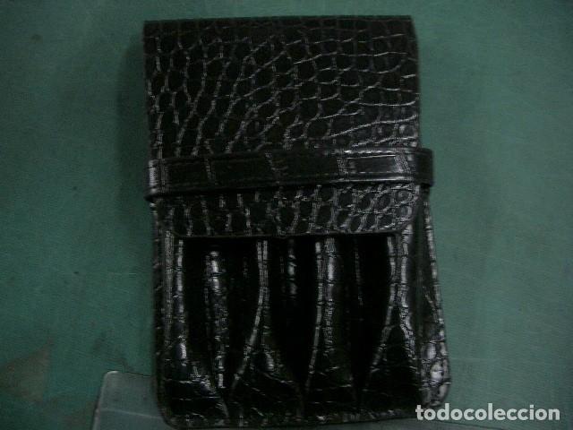 Escriban&iacute;a: Funda de cuero para 4 plumas - Foto 1
