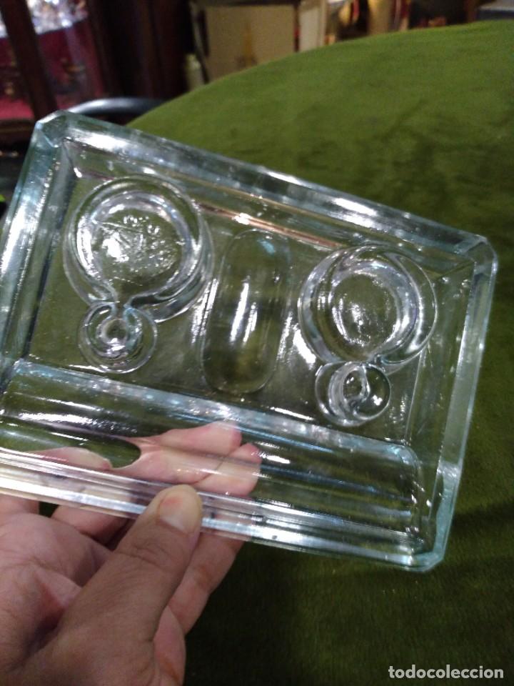 Escriban&iacute;a: Doble tintero en cristal. REF-2790 - Foto 3