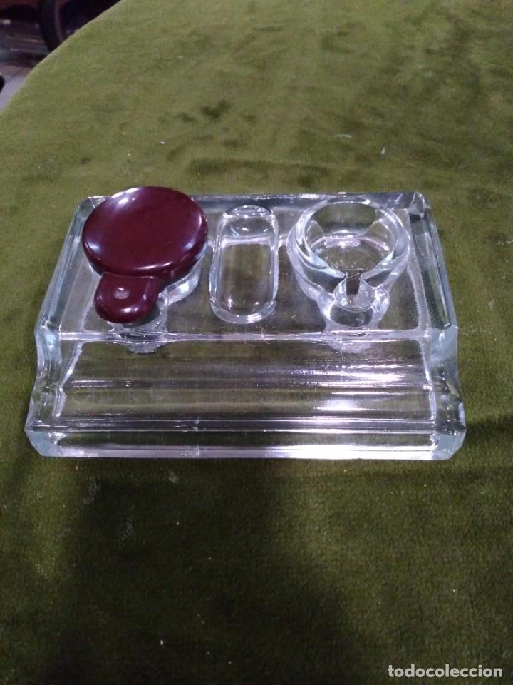 Escriban&iacute;a: Doble tintero en cristal. REF-2790 - Foto 1