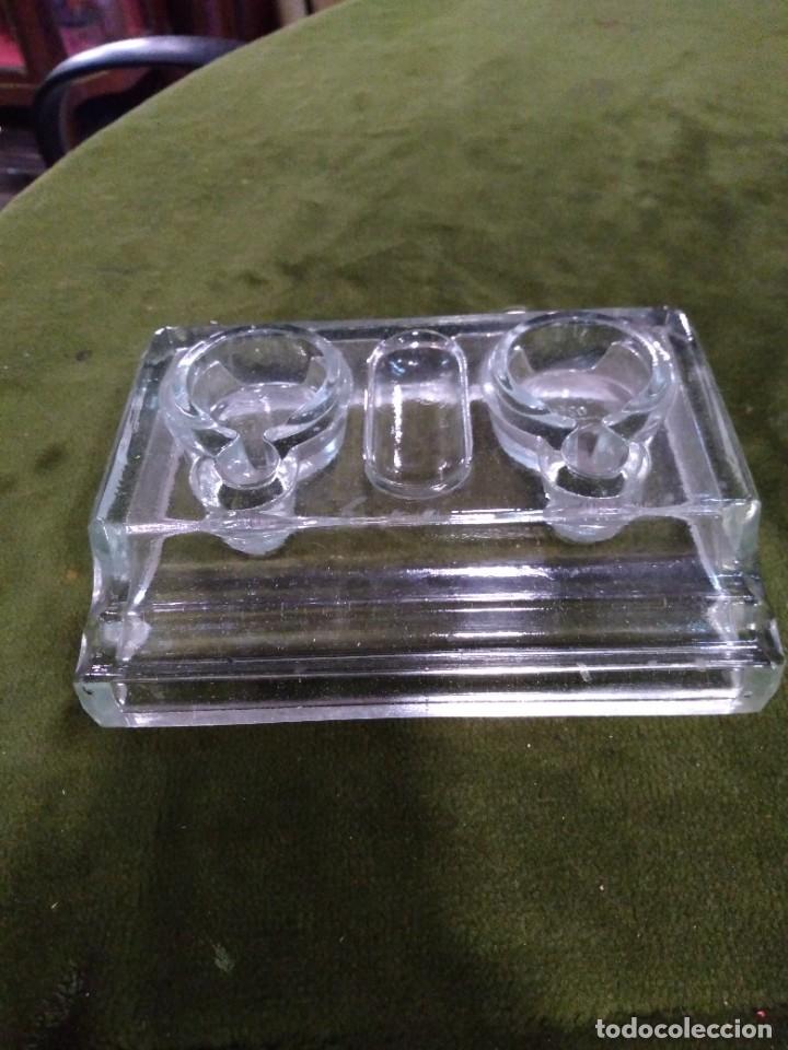 Escriban&iacute;a: Doble tintero en cristal - Foto 1