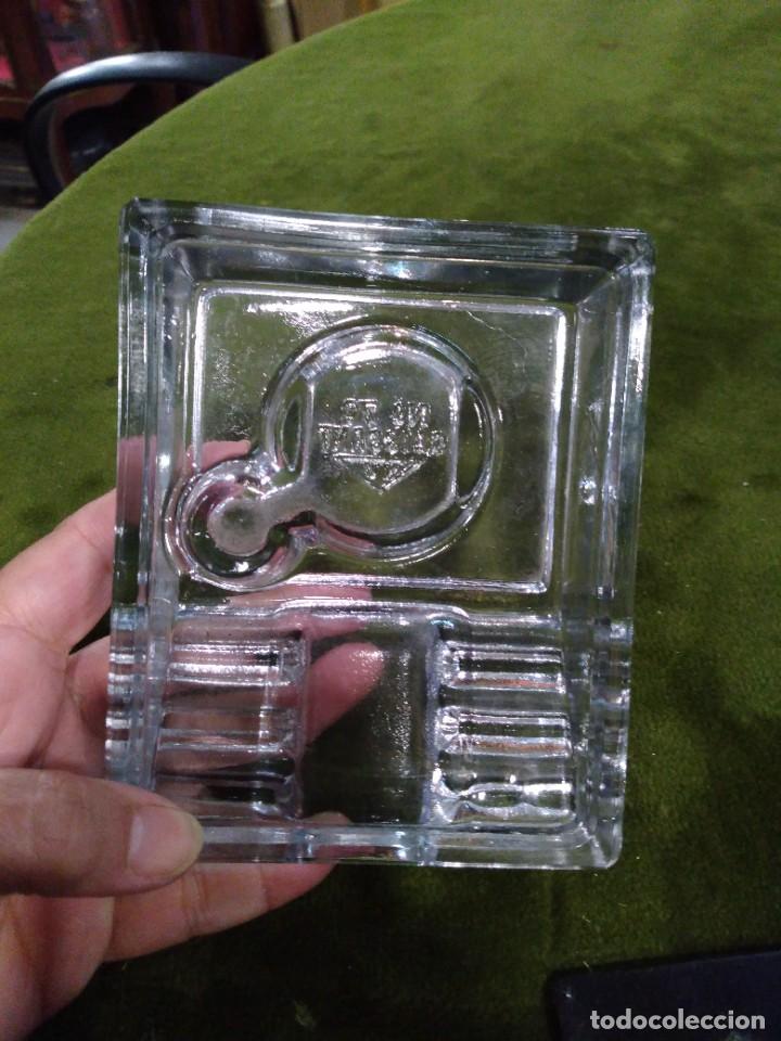 Escriban&iacute;a: Tintero en cristal, tapa baquelita. REF-9447 - Foto 3
