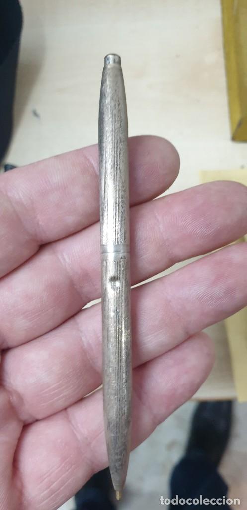 Escriban&iacute;a: Bol&iacute;grafo plata antiguo - Foto 2