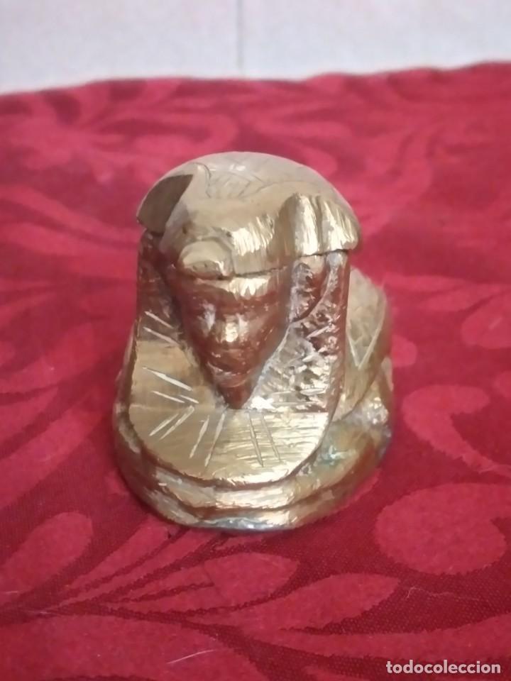 Escriban&iacute;a: Original tintero de bronce, esfinge egipcia. - Foto 1