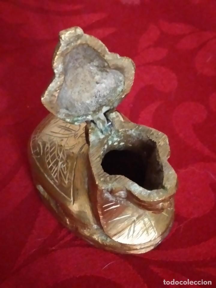 Escriban&iacute;a: Original tintero de bronce, esfinge egipcia. - Foto 5