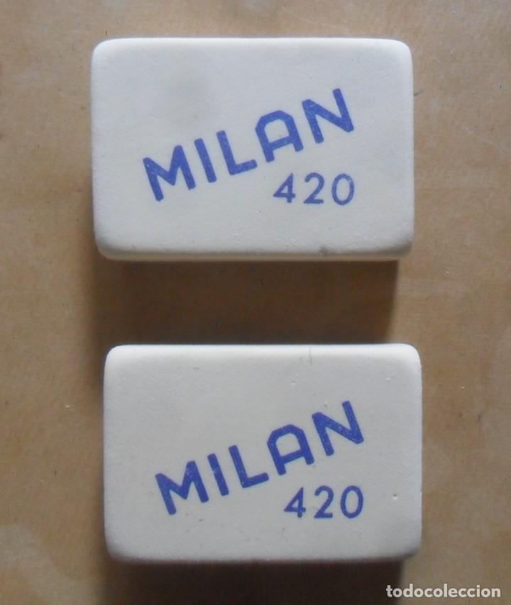 Escriban&iacute;a: 2 GOMAS MILAN N&ordm; 420 - MIGA DE PAN - Foto 1