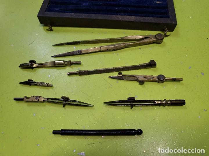 Escriban&iacute;a: ANTIGUO COMPAS METALICO EN CAJA - Foto 2