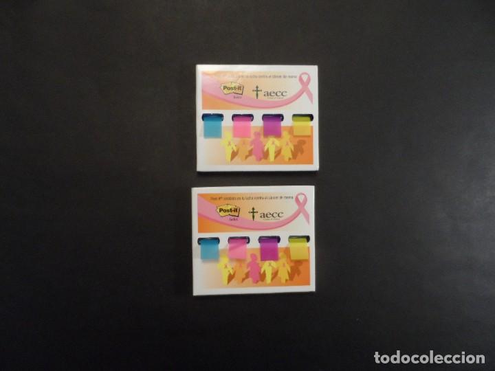 Escriban&iacute;a: 2 CAJAS DE POST-IT. LUCHA CONTRA EL CANCER DE MAMA. MULTICOLOR.SIN USAR - Foto 2