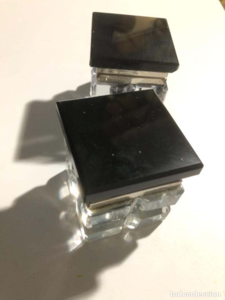 Escriban&iacute;a: Tintero antiguo cristal tallado - Foto 1