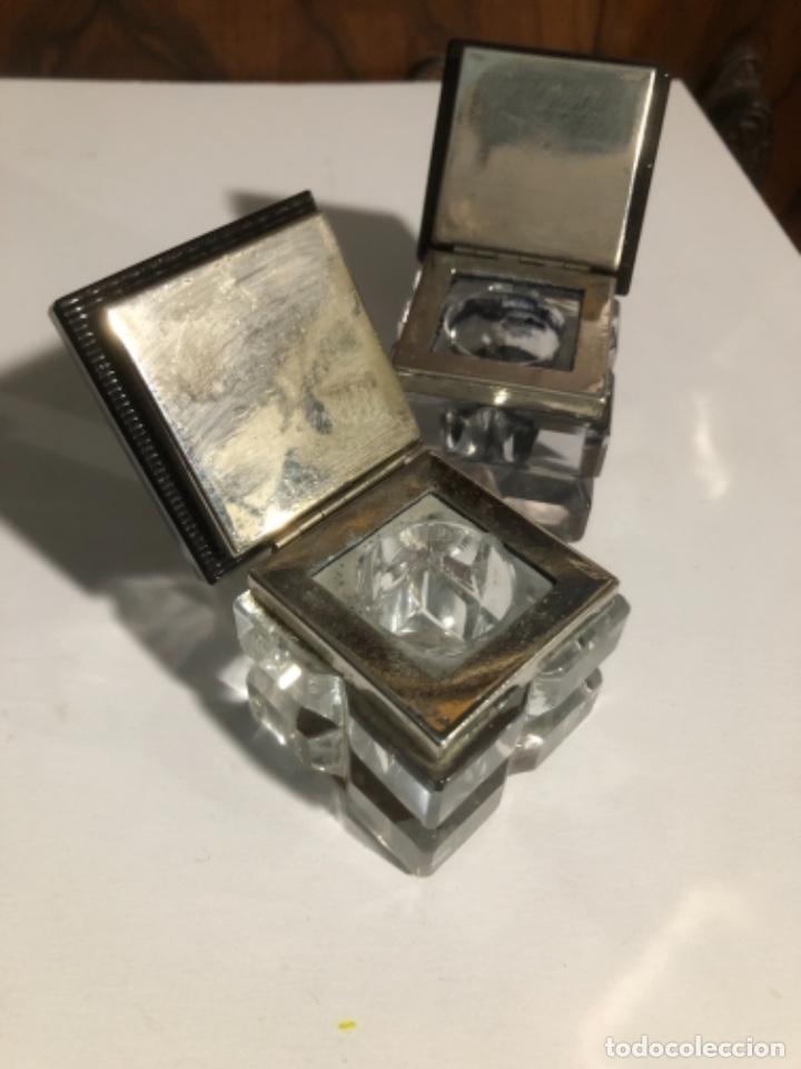 Escriban&iacute;a: Tintero antiguo cristal tallado - Foto 3