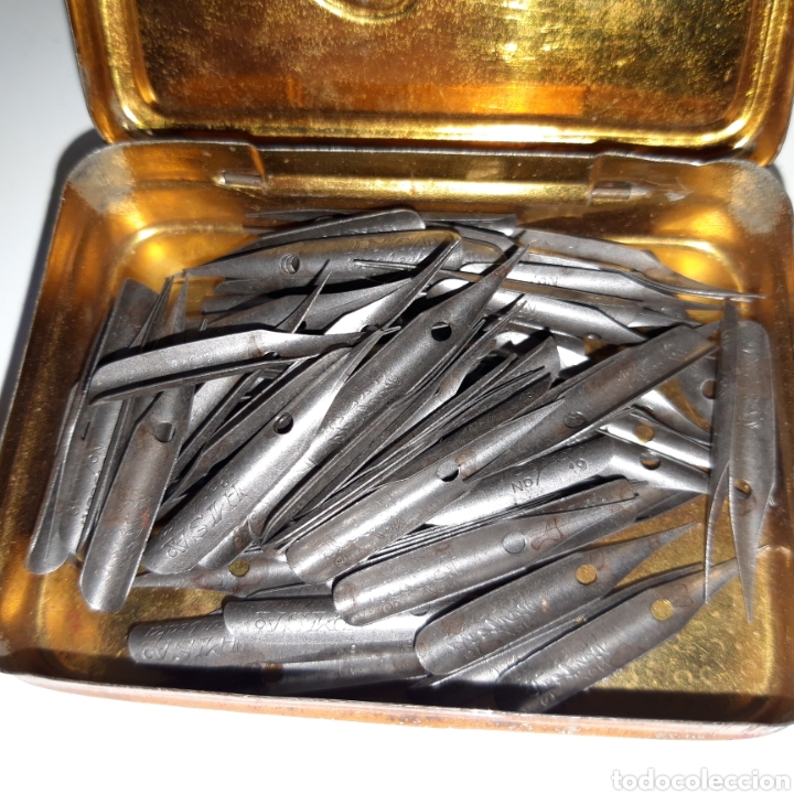Escriban&iacute;a: Caja de plumillas de chapa Goya. - Foto 4