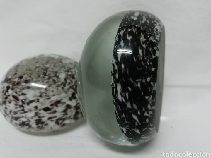 Escriban&iacute;a: PISAPAPELES EN CRISTAL PEQUE&Ntilde;OS. BLANCO Y BLANCO NEGRO. - Foto 7