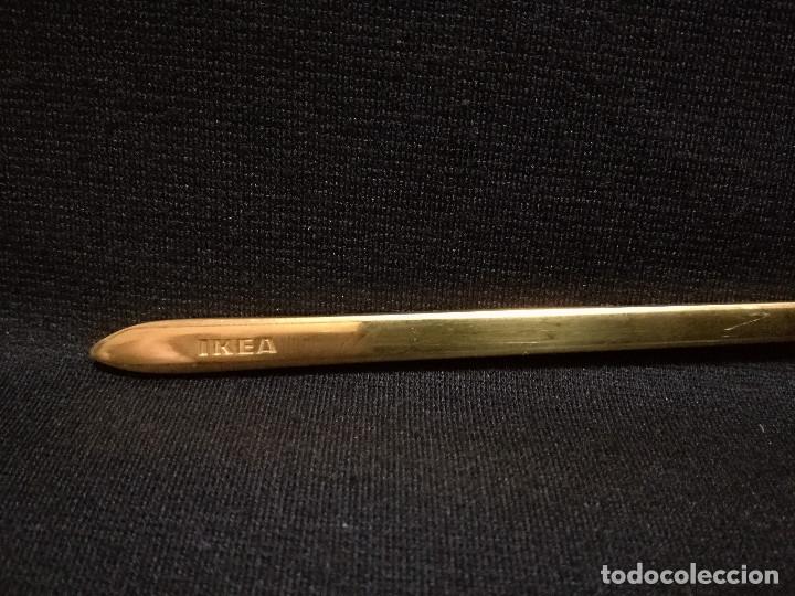 Escriban&iacute;a: ABRECARTAS DE HIERRO DORADO - PLUMA IKEA - Foto 4