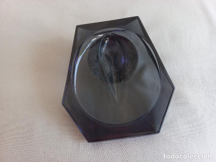 Escriban&iacute;a: PISAPAPELES O TINTERO DE CRISTAL NEGRO - Foto 7