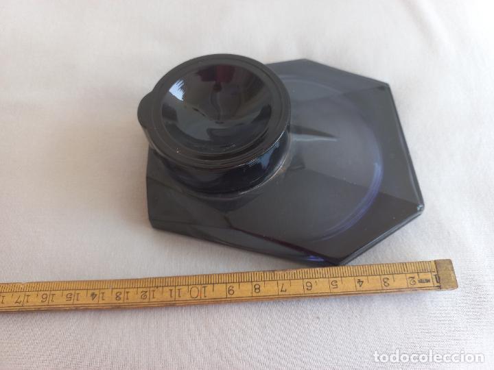 Escriban&iacute;a: PISAPAPELES O TINTERO DE CRISTAL NEGRO - Foto 1