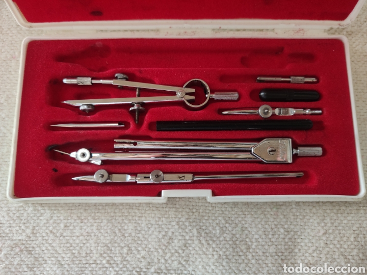 Escriban&iacute;a: ESTUCHE DE COMPAS VINTAGE MARCA STYLUS - Foto 2