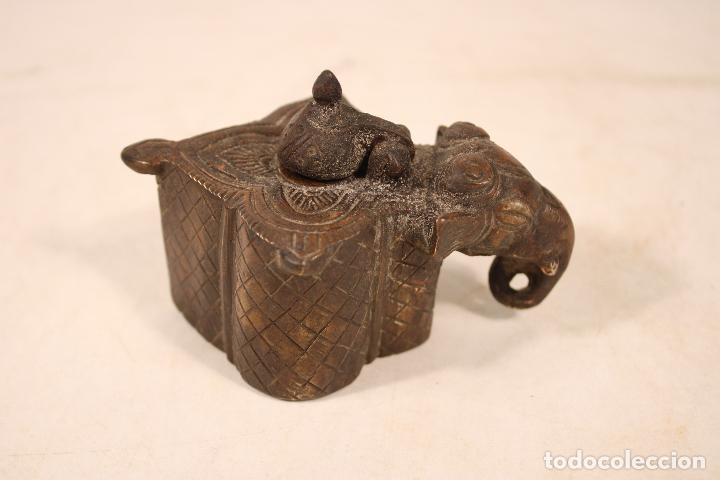 Escriban&iacute;a: tintero elefante de bronce - Foto 2