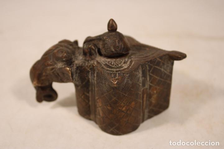 Escriban&iacute;a: tintero elefante de bronce - Foto 3