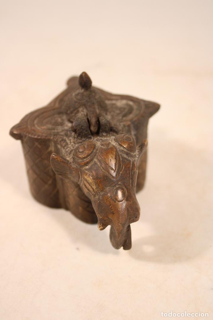 Escriban&iacute;a: tintero elefante de bronce - Foto 5