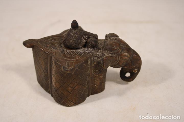 Escriban&iacute;a: tintero elefante de bronce - Foto 6