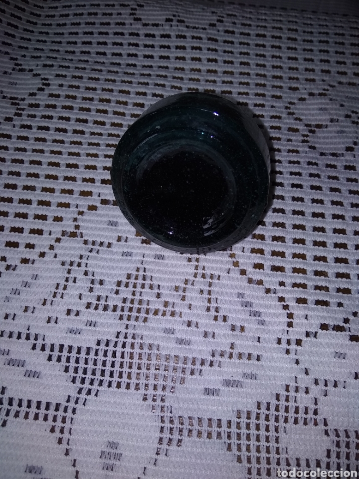 Escriban&iacute;a: TINTERO ANTIGUO CON ESPACIO REPOSA PLUMA - Foto 4