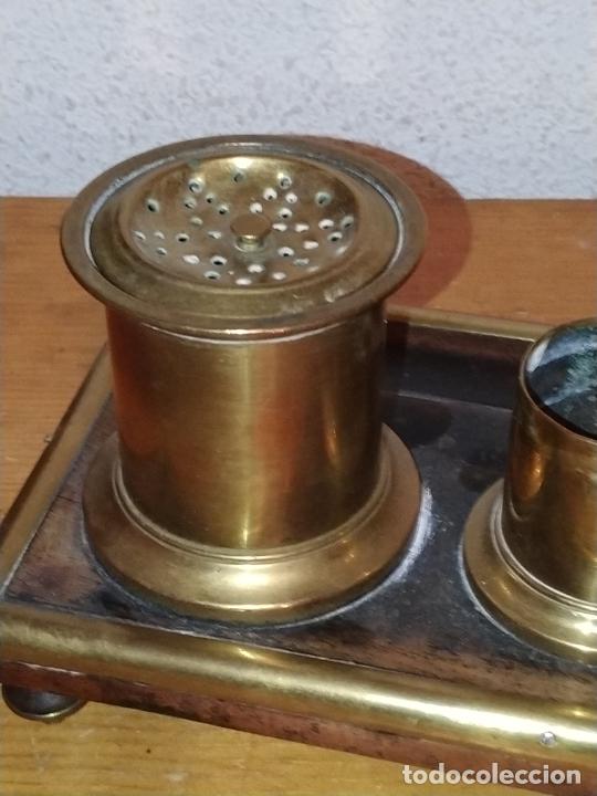 Escriban&iacute;a: Escribania en bronce con arenero S. XIX - Foto 5