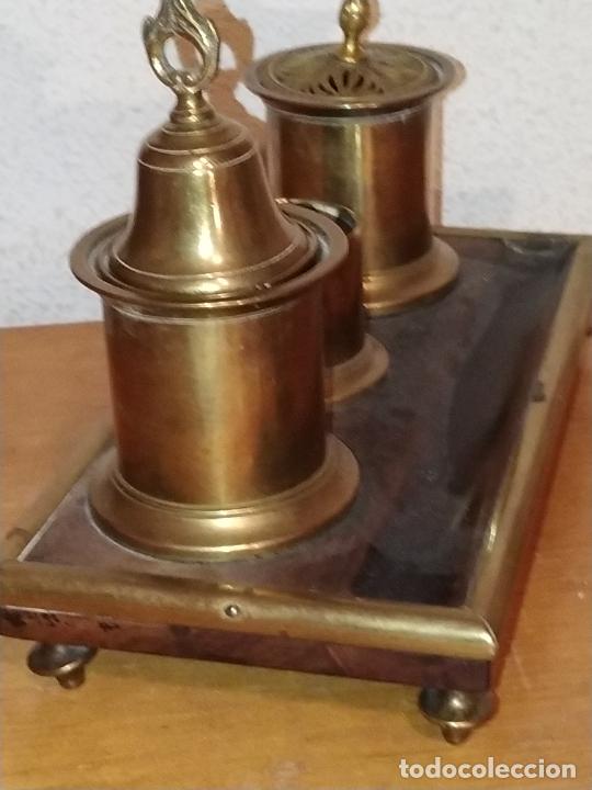 Escriban&iacute;a: Escribania en bronce con arenero S. XIX - Foto 6