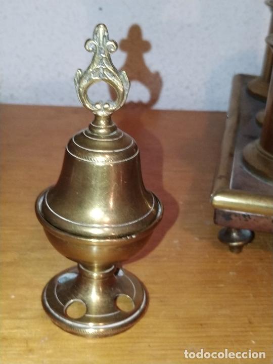 Escriban&iacute;a: Escribania en bronce con arenero S. XIX - Foto 7
