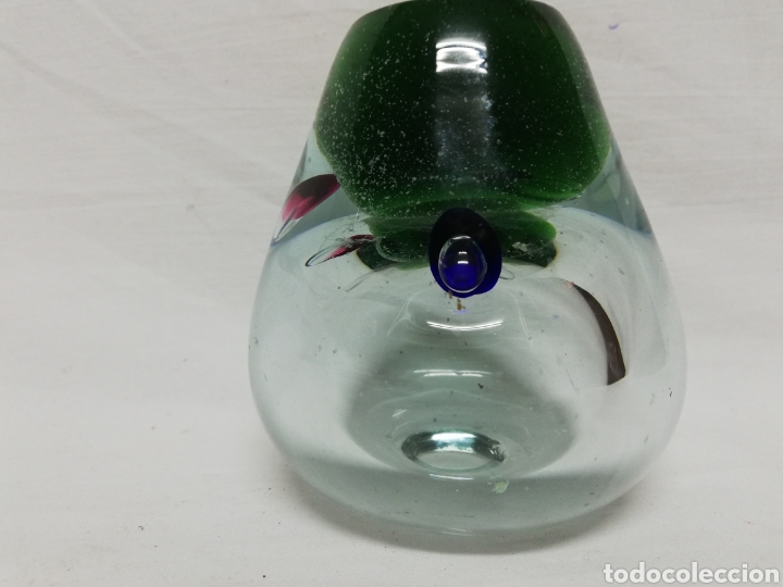 Escriban&iacute;a: PISAPAPELES EN CRISTAL CON ORIFICIO. VERDE. - Foto 9