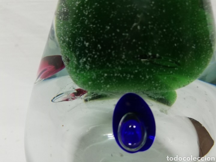 Escriban&iacute;a: PISAPAPELES EN CRISTAL CON ORIFICIO. VERDE. - Foto 10