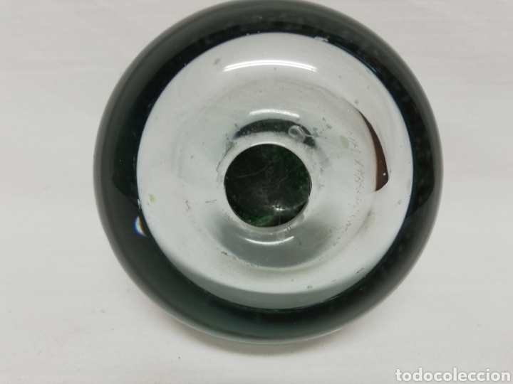 Escriban&iacute;a: PISAPAPELES EN CRISTAL CON ORIFICIO. VERDE. - Foto 11