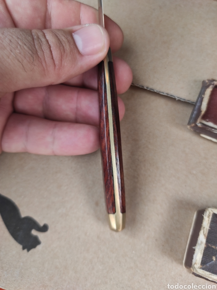Escriban&iacute;a: Antiguo Abrecartas Mango Madera y Bronce - Foto 11