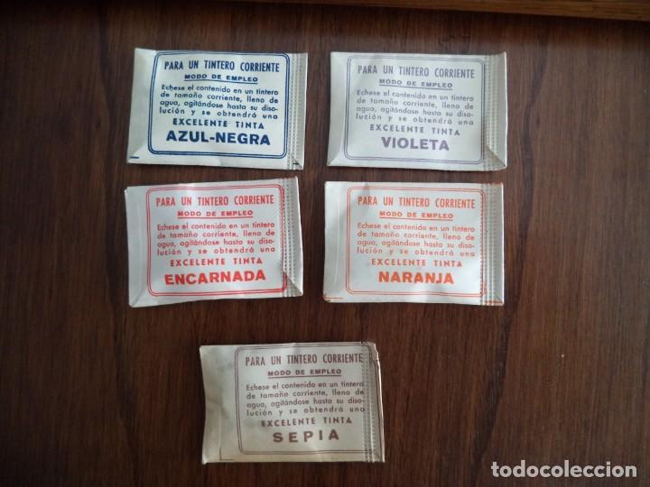 Escriban&iacute;a: Cinco sobres de tinta Fix. Para tinteros. - Foto 2