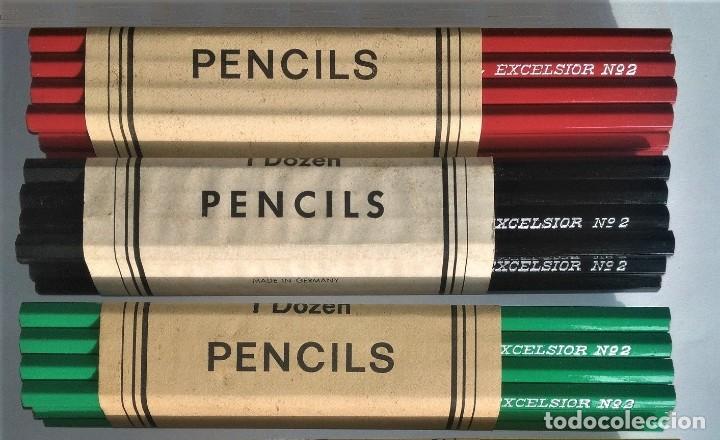 Escrita: 3 Docenas L&aacute;pices Grafito Excelsior N&deg; 2 (HB). Germany Faja Orig.