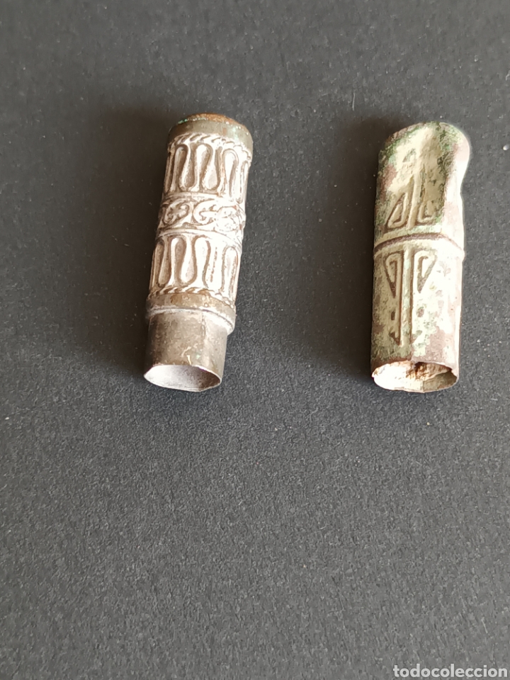 Escriban&iacute;a: LOTE DE DOS CAPUCHONES ANTIGUOS PARA EL L&Aacute;PIZ. - Foto 1