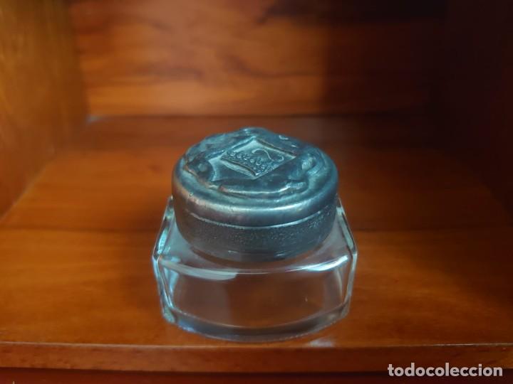 Escriban&iacute;a: ANTIGUO TINTERO DE CRISTAL A&Ntilde;OS 20 - Foto 3