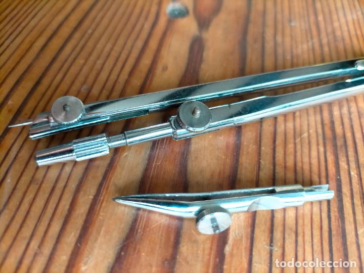 Escriban&iacute;a: Comp&aacute;s profesional de metal plateado con complemento de punta EDE - Foto 4