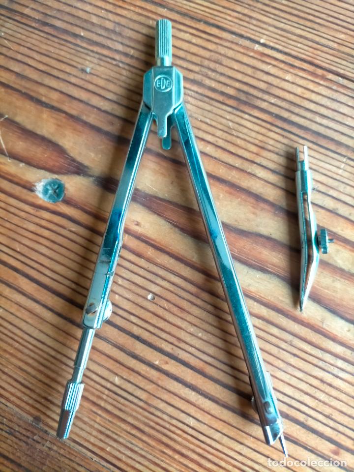 Escriban&iacute;a: Comp&aacute;s profesional de metal plateado con complemento de punta EDE - Foto 1