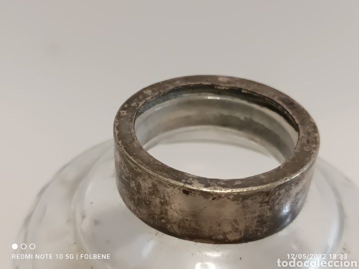 Escriban&iacute;a: Tintero antiguo con boca de plata - Foto 3