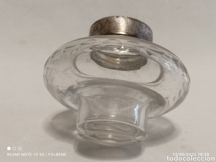 Escriban&iacute;a: Tintero antiguo con boca de plata - Foto 4