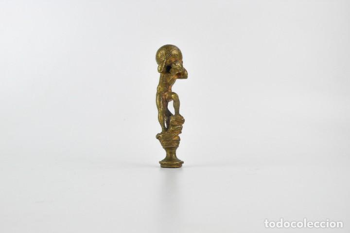 Escriban&iacute;a: Sello de lacre - Dios Griego Atlas - Bronce - Ca.1900 - Foto 2