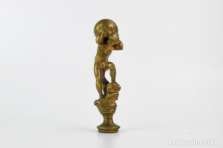 Escriban&iacute;a: Sello de lacre - Dios Griego Atlas - Bronce - Ca.1900 - Foto 3