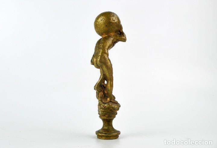 Escriban&iacute;a: Sello de lacre - Dios Griego Atlas - Bronce - Ca.1900 - Foto 4