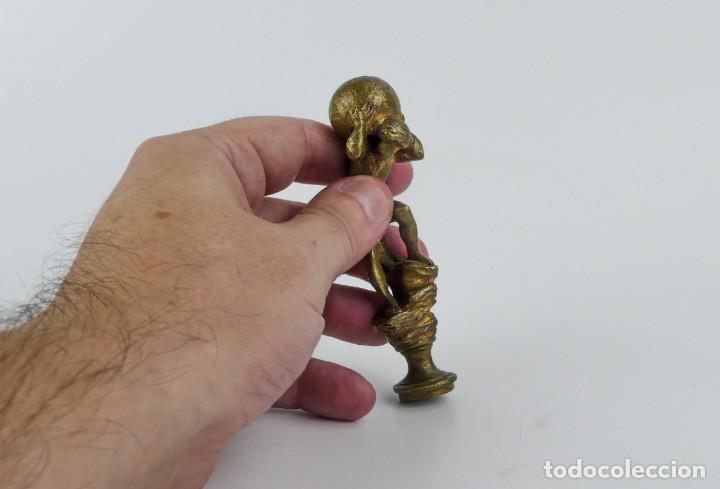 Escriban&iacute;a: Sello de lacre - Dios Griego Atlas - Bronce - Ca.1900 - Foto 6