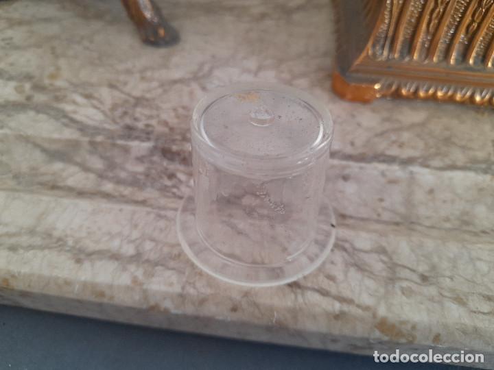 Escriban&iacute;a: escribania de marmol con tintero y leon (26x16cm aprox de base) - Foto 5