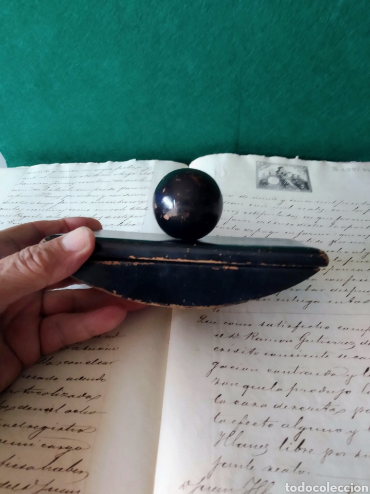 Escriban&iacute;a: ANTIGUO SOPORTE SECANTE DE MESA - Foto 5