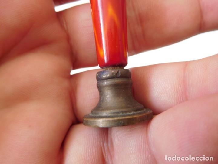 Escriban&iacute;a: Tamp&oacute;n antiguo con las iniciales S H - Foto 3