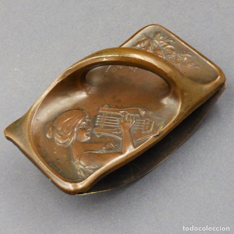 Escriban&iacute;a: Secante Art Nouveau de Bronce. 1900 - 1920 - Foto 1
