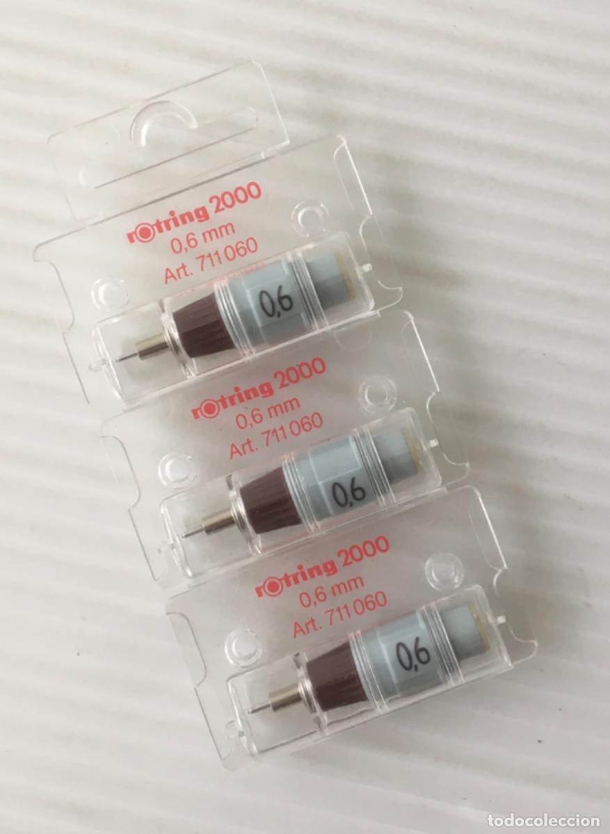 Escriban&iacute;a: ROTRING 2000. 0,6 MM. 3 RECAMBIOS. - Foto 1