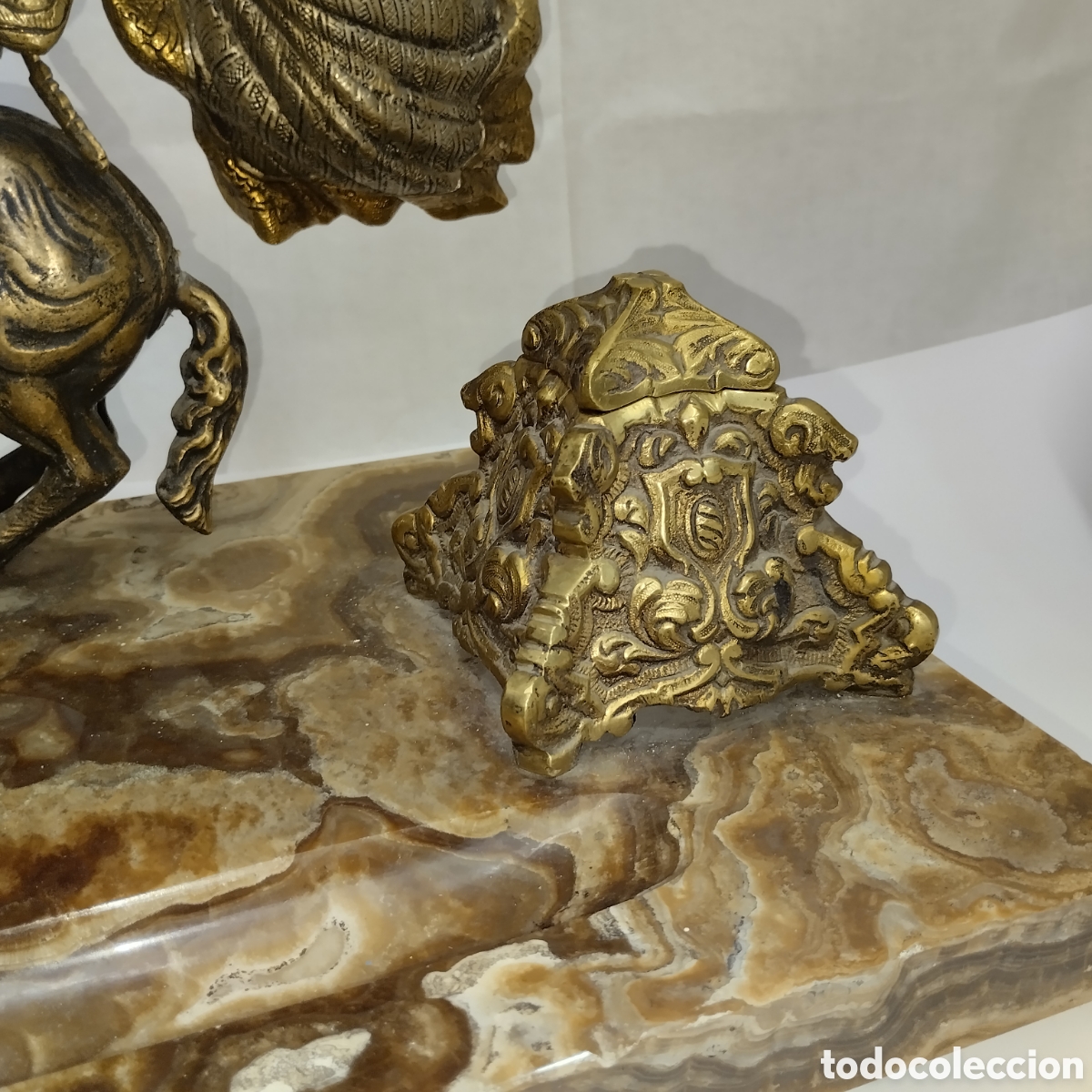 Escriban&iacute;a: ANTIGUA ESCRIBANIA EN MARMOL Y BRONCE - Foto 4